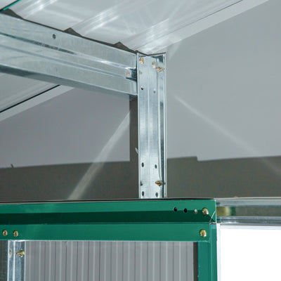Outsunny 12.5 x 11.1ft Steel Sliding Door Storage Shed - Green 