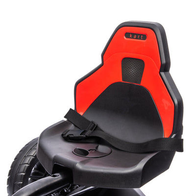 HOMCOM Kids Pedal Go Kart, with Adjustable Seat, EVA Wheels, Seat, Handbrake - Red 