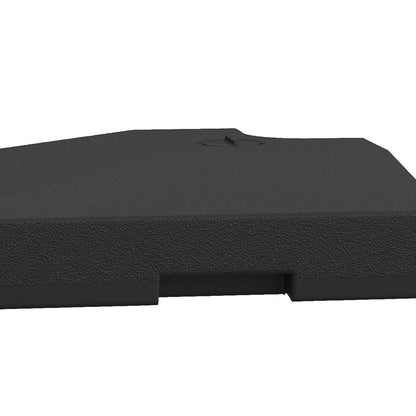 Outsunny 4 Pieces Fillable Parasol Base, Heavy Duty Umbrella Weights for Cross Stand, Square Holder for Cantilever Parasol, Total 120KG Sand/ 80L Water Filled (Metal Pole & Cross Stand NOT INCLUDED) 