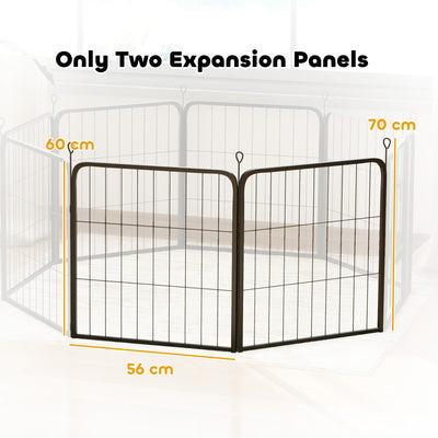 PawHut 2 Piece Dog Pen Expansion Pack for 60cm High Animal Pen with 3 Connecting Stakes 