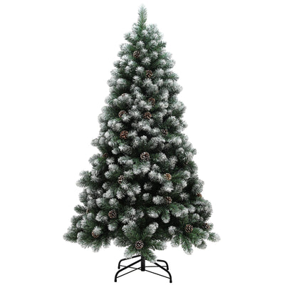 HOMCOM 6ft Snow-Dipped Artificial Pine Christmas Tree 