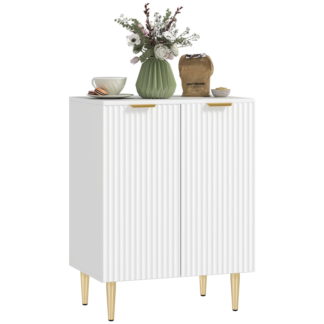 HOMCOM Adjustable Shelf Sideboard - White 