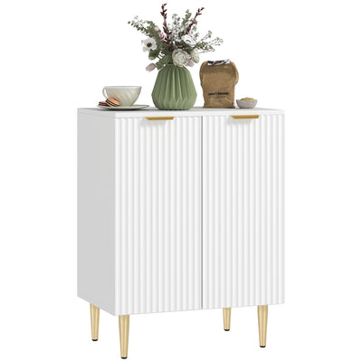 HOMCOM Adjustable Shelf Sideboard - White 