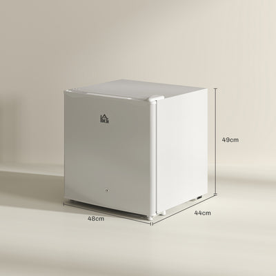 HOMCOM 46 Litre Lockable Countertop Fridge - Cream White 