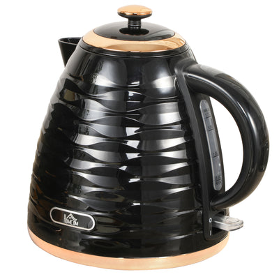 HOMCOM 3kW Rapid Boil Honeycomb Kettle - Black 