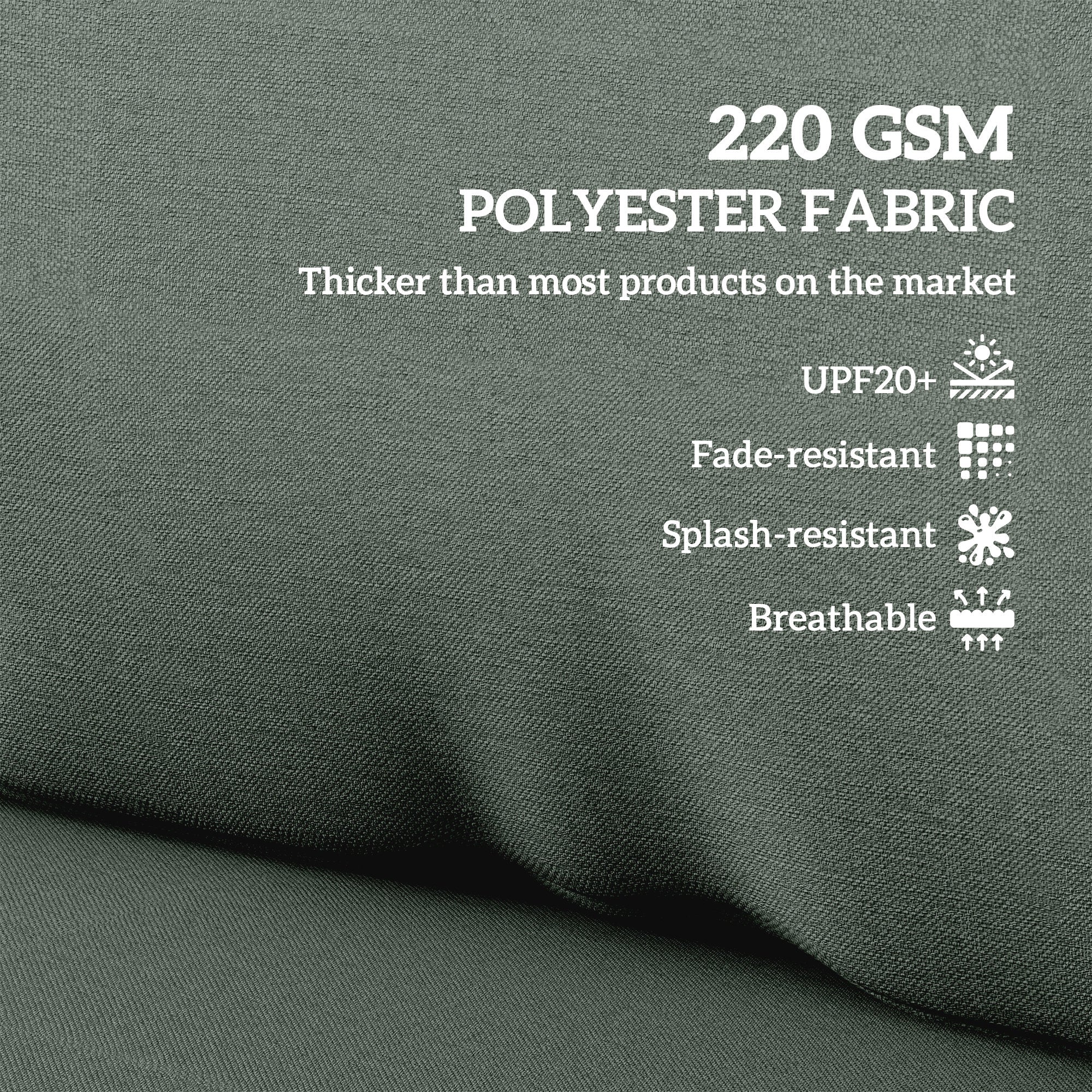 Outsunny 2 Seater Pallet Furniture Cushions Pallet Cushions, UPF20+ 220gsm Fabric, 20 cm Thick Outdoor Seat Pads, Charcoal Grey 