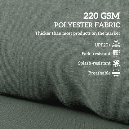 Outsunny 2 Seater Pallet Furniture Cushions Pallet Cushions, UPF20+ 220gsm Fabric, 20 cm Thick Outdoor Seat Pads, Charcoal Grey 