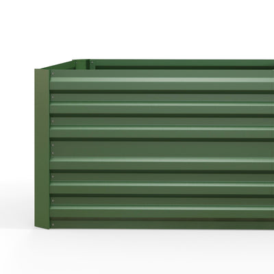 Outsunny Raised Beds for Garden, Galvanised Steel Outdoor Planters with Multi-reinforced Rods, 180 x 90 x 59 cm, Green 