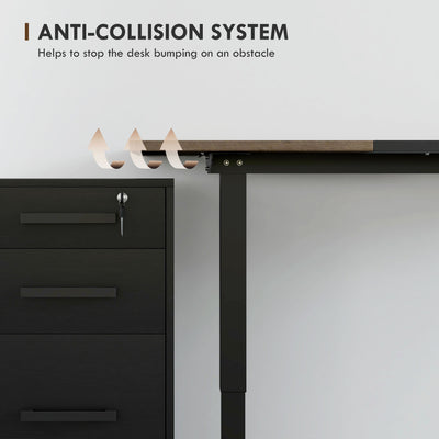 Vinsetto 72-116cm Adjustable Electric Standing Desk, with LED Display - Black 