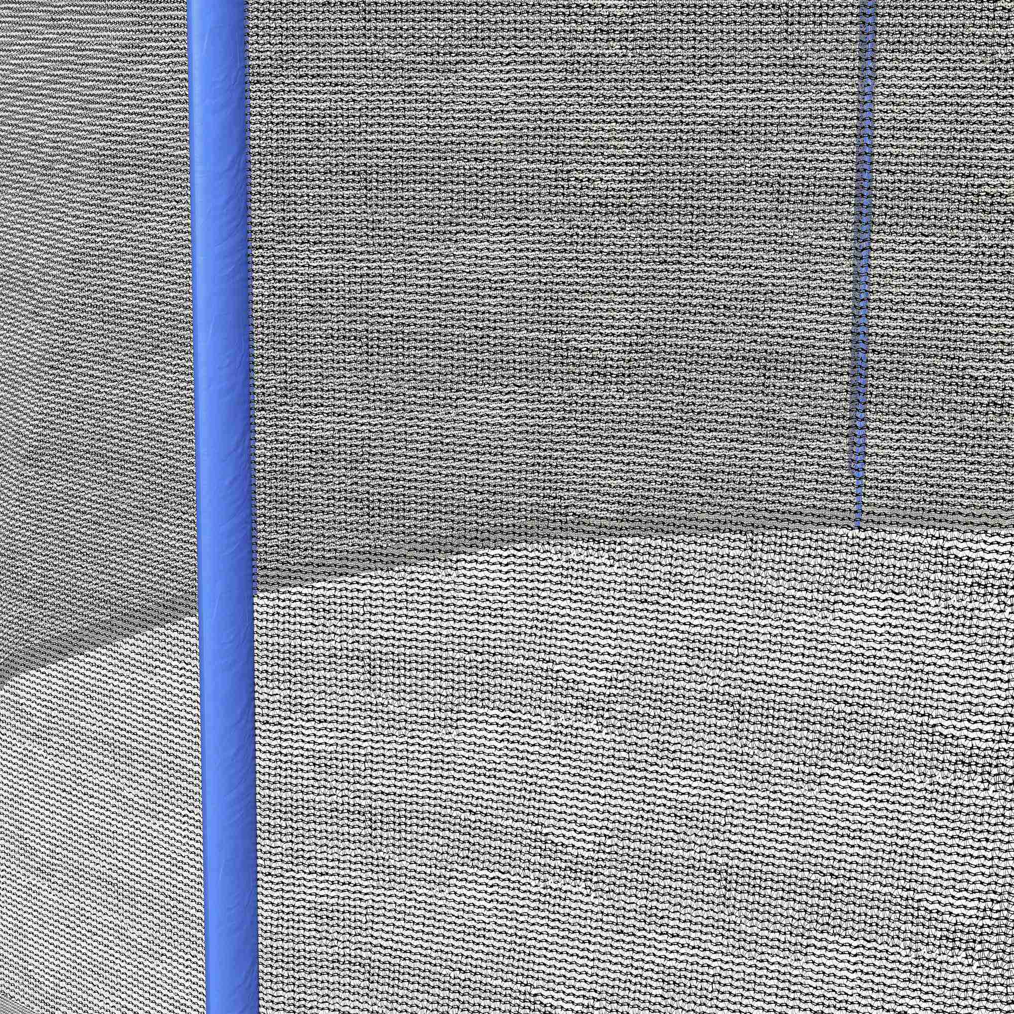 SPORTNOW 8ft Trampoline Net Replacement with 6 Plastic Pole Covers, Weather-Resistant Trampoline Netting Replacement with Zipped Entrance, Poles Not Included, Blue 