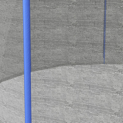 SPORTNOW 10ft Trampoline Net Replacement with 6 Plastic Pole Covers, Weather-Resistant Trampoline Netting Replacement with Zipped Entrance, Poles Not Included, Blue 