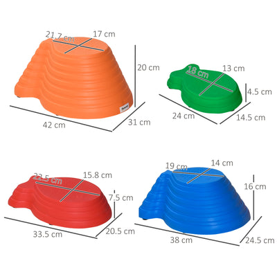 Outsunny 11 Piece Kids Balance Stepping Stones - Multicoloured 