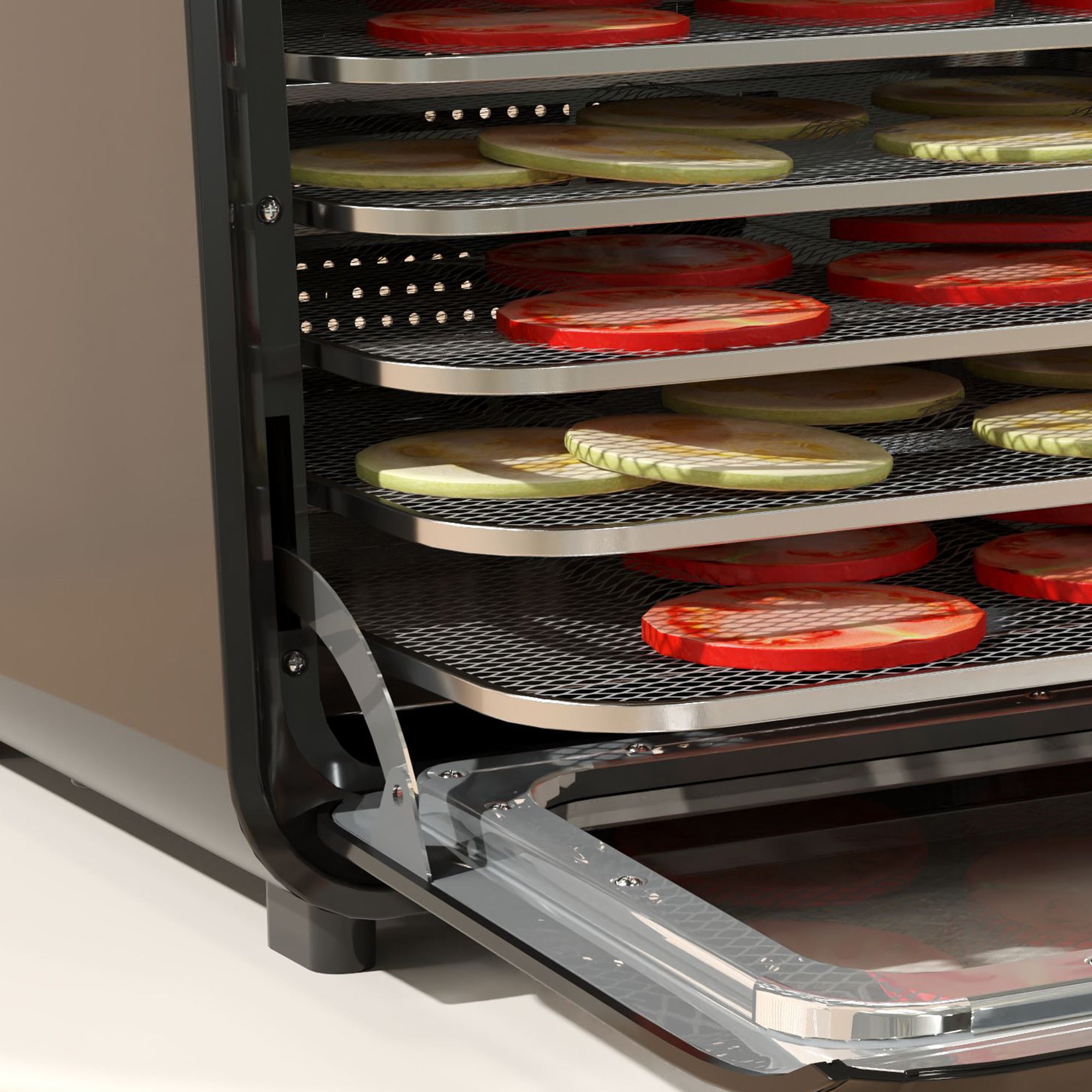 HOMCOM 35-70\'c2\'b0C Six-Tray Food Dehydrator - Black