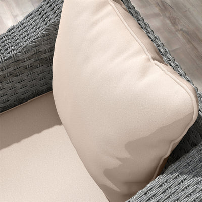 Outsunny Seat and Back Padded Cushion Set - Beige 