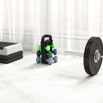 SPORTNOW Dumbbells Set with Storage Rack, 2 x 1kg, 2 x 2kg, 2 x 3kg, Green 