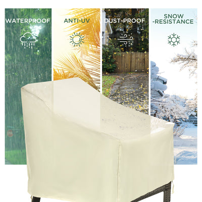 Outsunny 600D Oxford Cloth Furniture Cover Single Chair Garden Patio Outdoor Protector Waterproof 68x87x44-77cm 