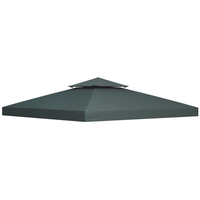 Outsunny Gazebo Roof Replacement, for 3 x 3(m) Frames - Grey 