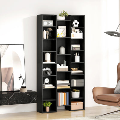 HOMCOM 21-Compartment Bookshelf - Black 