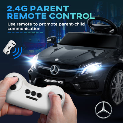 HOMCOM Mercedes Benz GLA Licensed 6V Kids Electric Ride On Car Toy with Remote Control Music Headlight for 3 Years Old Black 