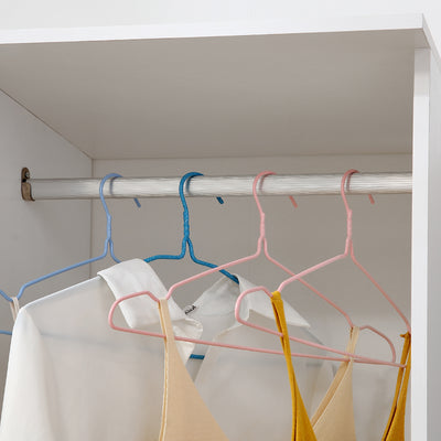 HOMCOM Open Wardrobe on Wheels, Bedroom Wardrobe with Clothes Hanging Rail, 3 Storage Shelves, Mobile Garment Rack for Cloakroom, Hallway, White 
