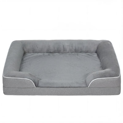 PawHut Dog Sofa Bed, Washable Pet Bed with Removable Cover and Non-Slip Bottom for Cats, Small and Medium Dogs, Grey 