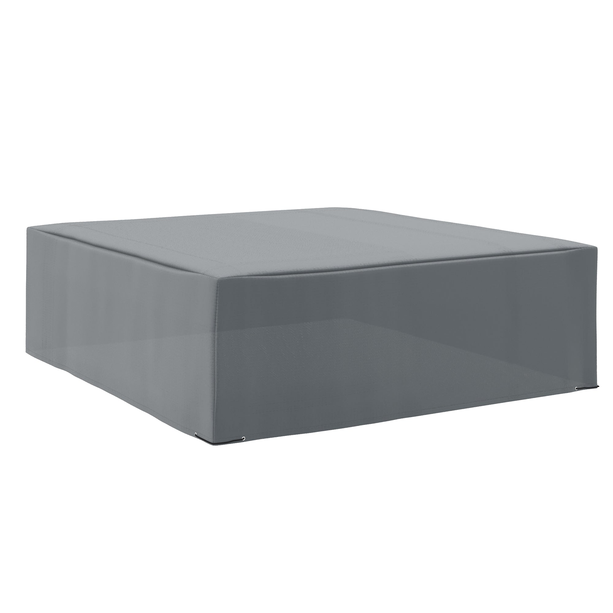 Outsunny 225x210cm Outdoor Garden Rattan Furniture Protective Cover Water UV Resistant Grey 