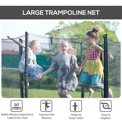 Homcom  8ft Trampoline Replacement Net, Black 