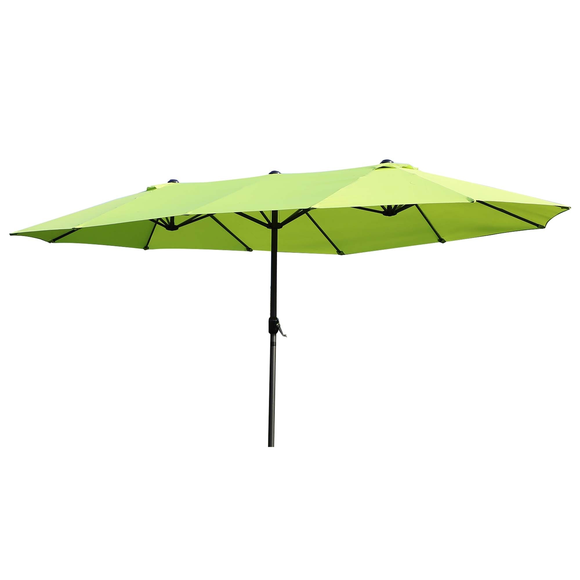 Outsunny Double-side Umbrella Parasol, Φ2.7x4.6Wx2.4H m-Grass Green 