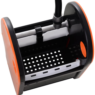 HOMCOM 25L Mop Bucket, with Wringer, Wheels and Handle - Orange 