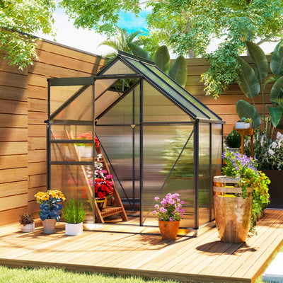 Outsunny 192.5 x 131cm Walk-In Polycarbonate Greenhouse 