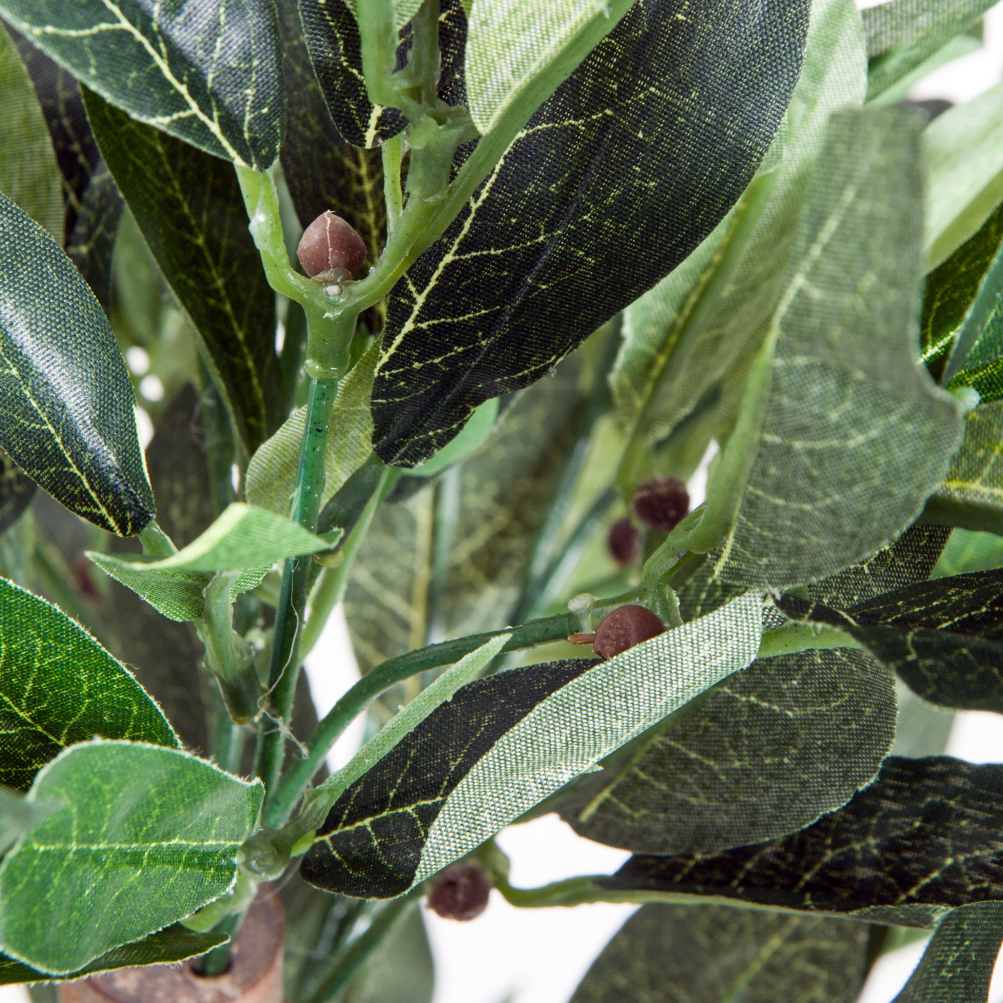 Outsunny 3ft Artificial Olive Tree Indoor Plant Greenery for Home Office Potted in An Orange Pot 