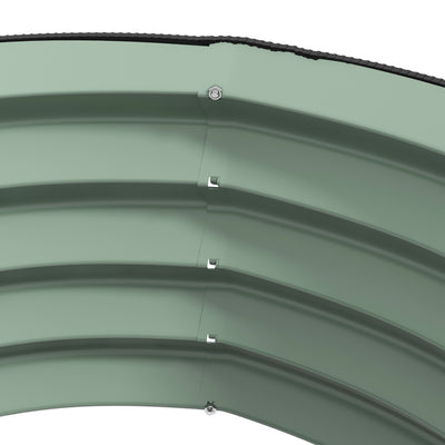 Outsunny Set of 2 Raised Garden Bed, Metal Planter Box with Safety Edging, Easy-to-assemble Stock Tank, Green 