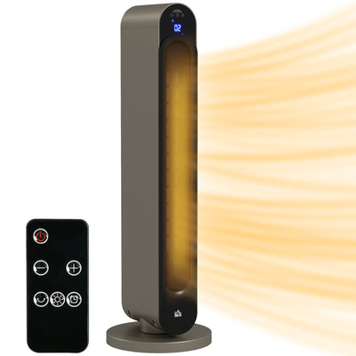 HOMCOM 2kW PTC Ceramic Tower Heater, 10-35\'c2\'b0C Temperature Range 