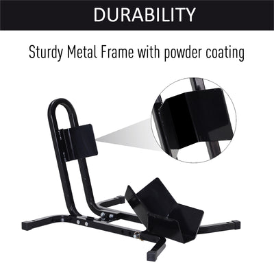 HOMCOM Metal Motorcycle Motorbike Wheel Chock Locking Stand System 17”,19”,21”/43,48,51 Cm Front Wheels Steel Adjustable Fixing Tyre Holder Support 