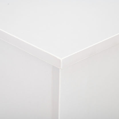 HOMCOM 113L Storage Chest, Storage Box with Flip-Top Lid and 2 Safety Hinges, Storage Trunk for Living Room, Entryway, 100 x 40 x 40 cm, White 