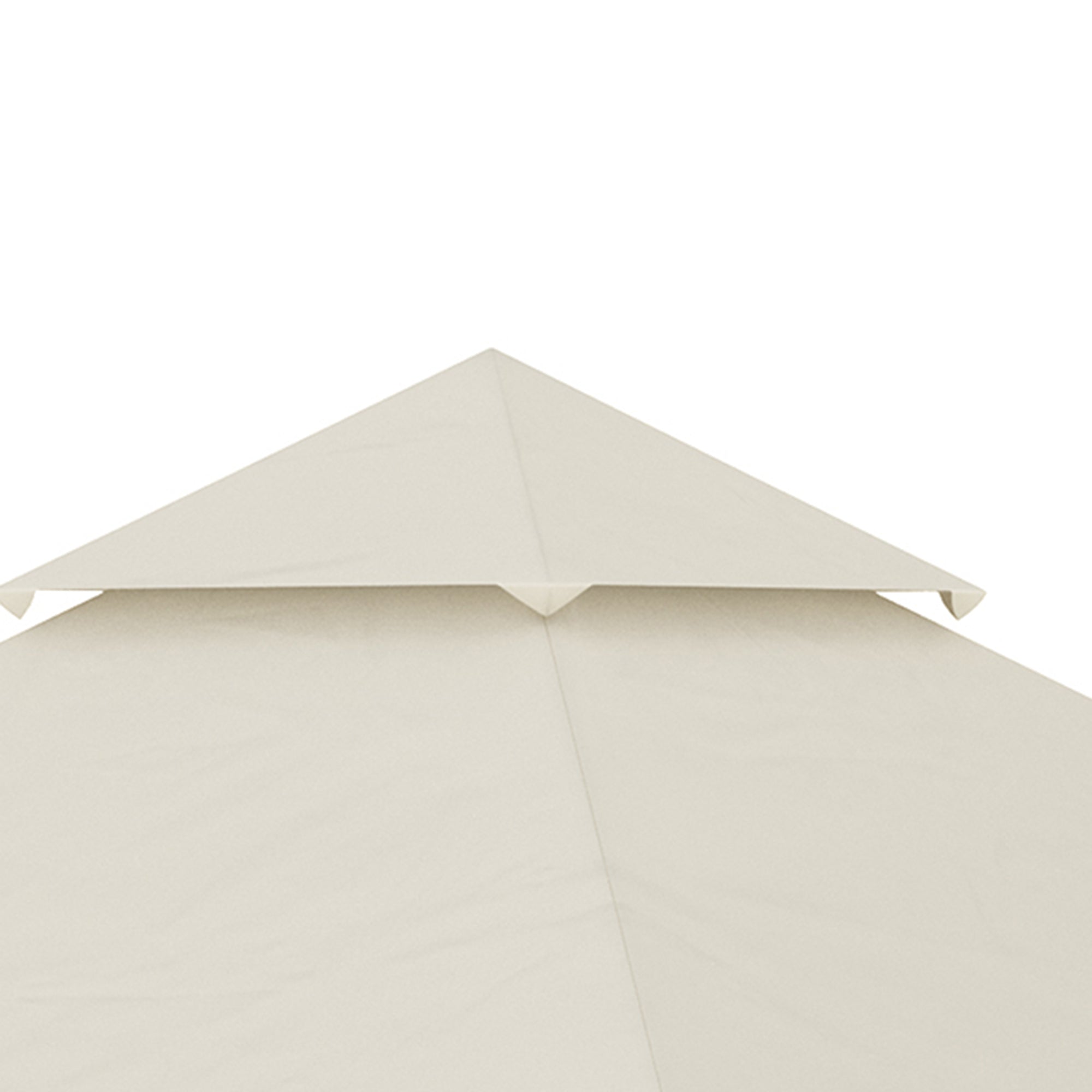 Outsunny 3 x 3 m Gazebo Canopy Replacement Covers, 2 - Tier Gazebo Roof Replacement TOP COVER ONLY, Cream White 
