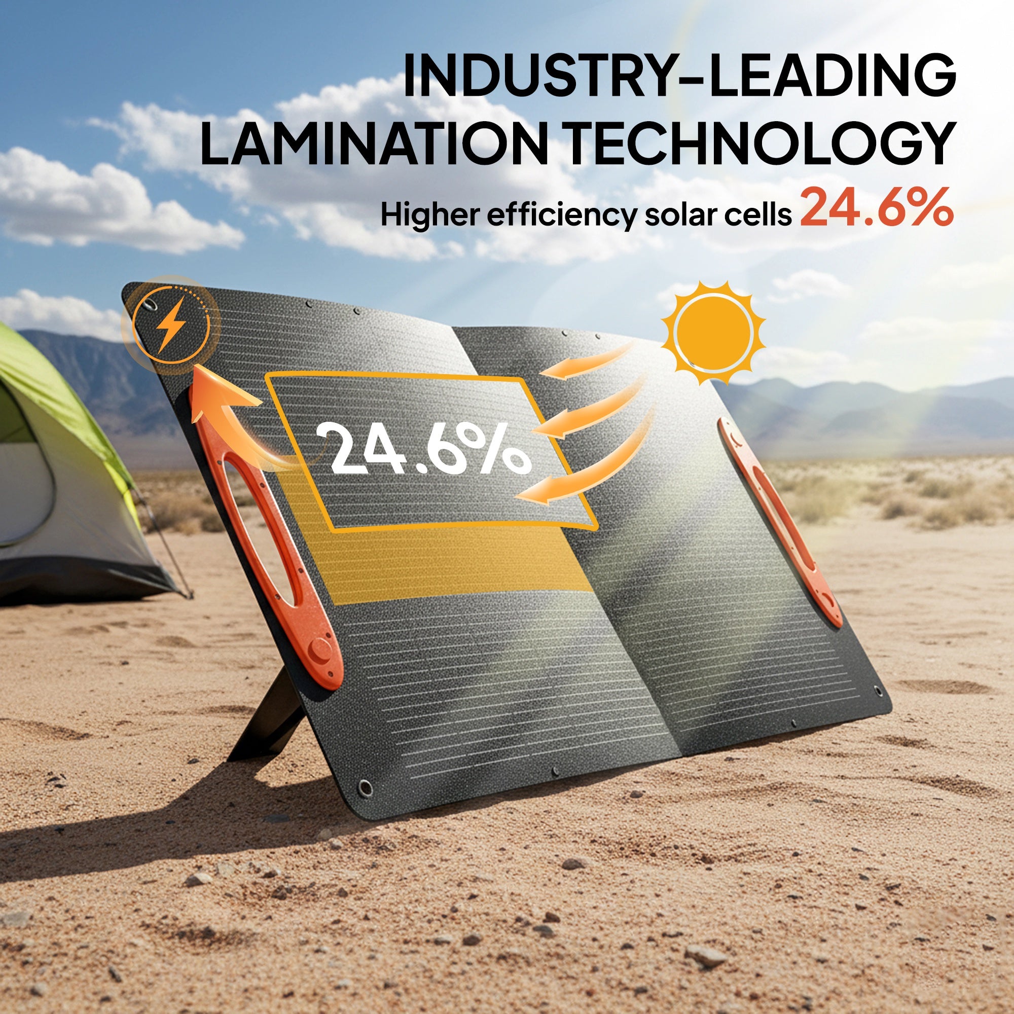HOMCOM 100W Portable Solar Panel, Foldable Solar Charger with USB-A & USB-C Fast Charging Output, IP67 Waterproof for Mobile Phone Power Bank Flashlight Fans Camping Backpacking Hiking 
