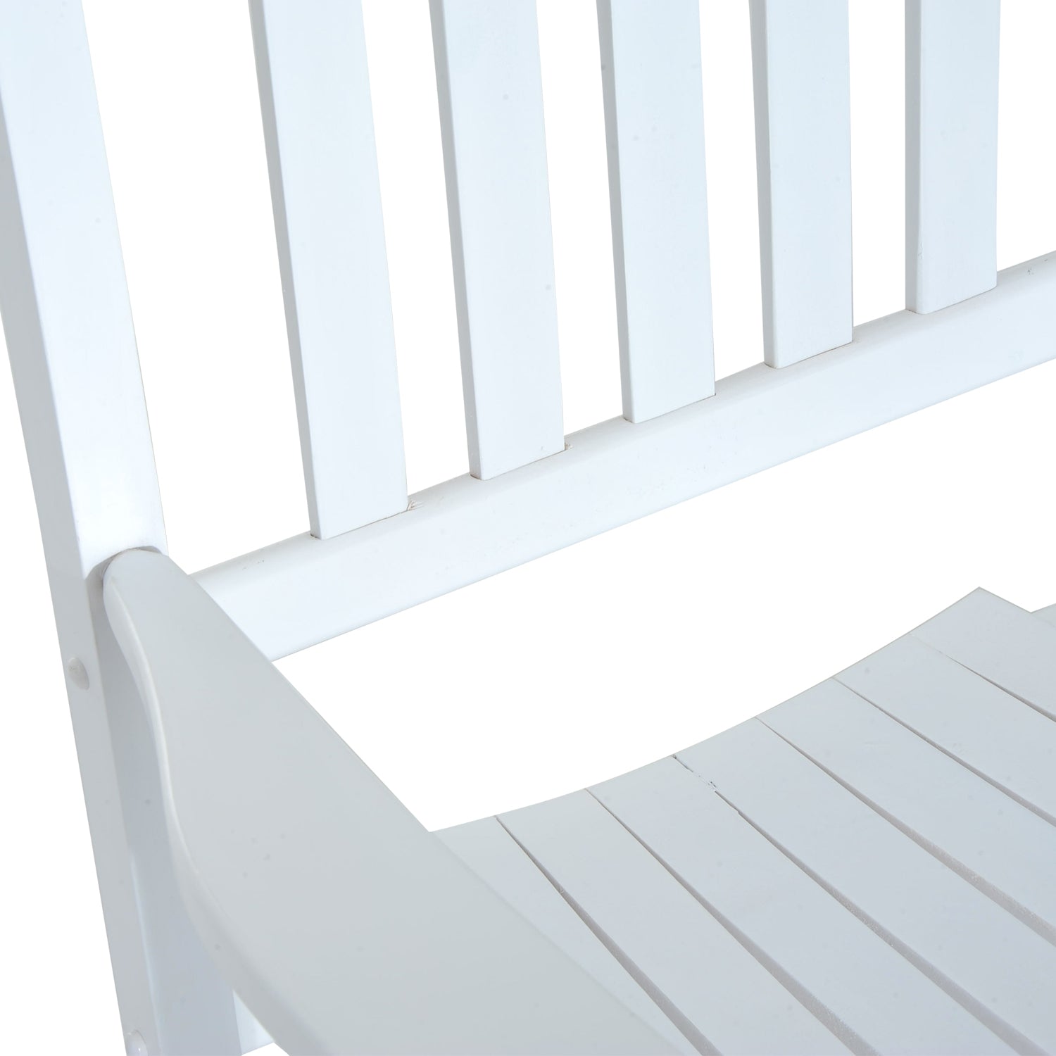 Outsunny Outdoor Porch Rocking Chair Armchair Wooden Patio Rocker Balcony Deck Garden Seat White 