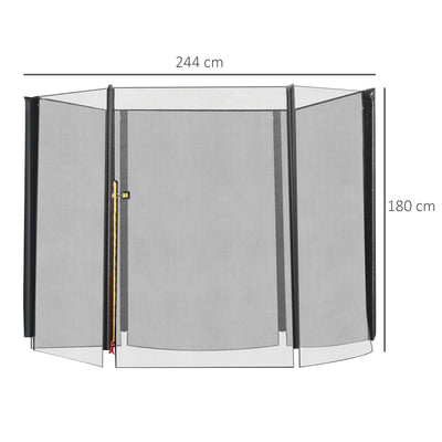 Homcom  8ft Trampoline Replacement Net, Black 