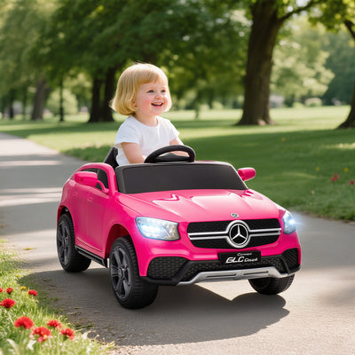 AIYAPLAY Mercedes-Benz GLC Licensed Kids Ride on Car with Remote Control, Soft Start, MP3, LED Headlights, Pink 