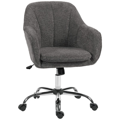 HOMCOM Velvet-Feel Office Chair - Grey 
