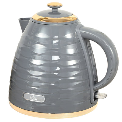 HOMCOM 3kW Rapid Boil Honeycomb Kettle - Grey 