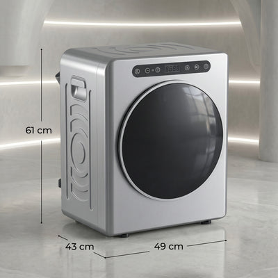 HOMCOM 5 kg Compact 40-60℃ Tumble Dryer - Silver Tone