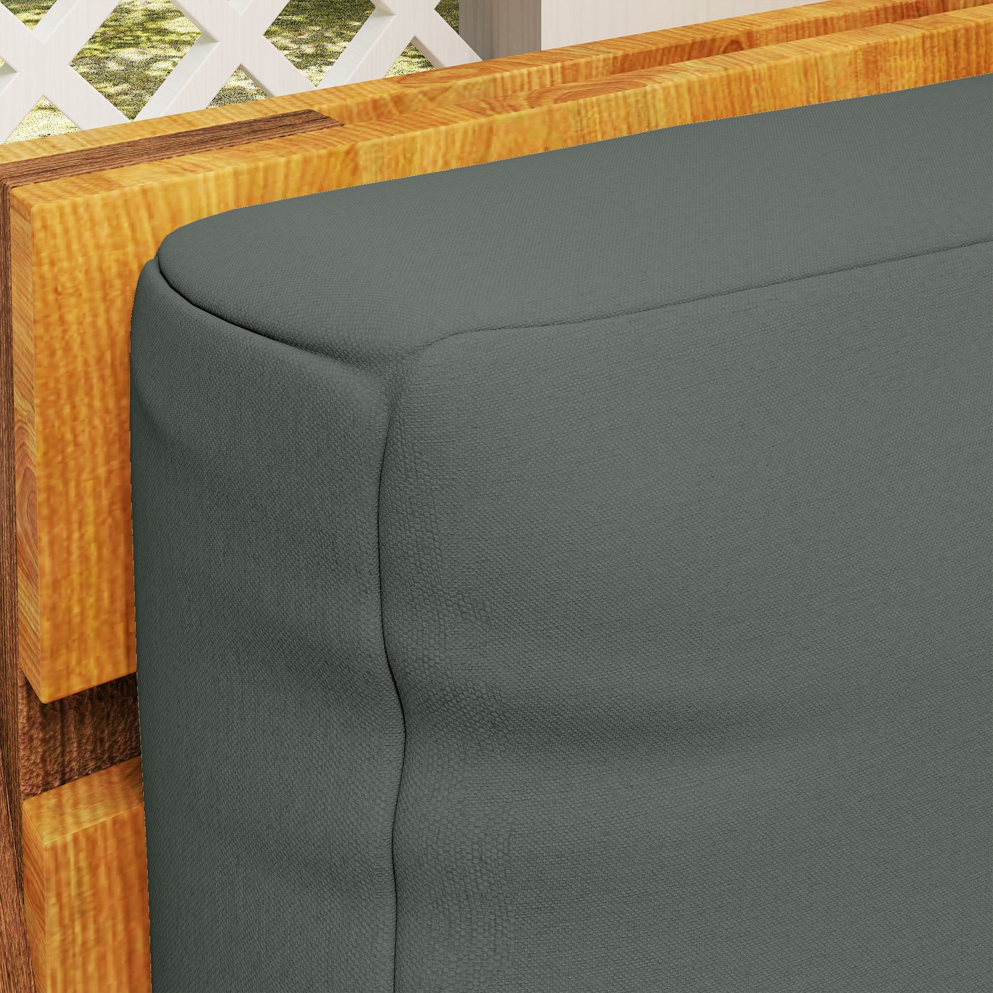 Outsunny 2 Seater Pallet Furniture Cushions Pallet Cushions, UPF20+ 220gsm Fabric, 20 cm Thick Outdoor Seat Pads, Charcoal Grey 
