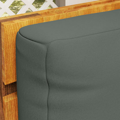 Outsunny 2 Seater Pallet Furniture Cushions Pallet Cushions, UPF20+ 220gsm Fabric, 20 cm Thick Outdoor Seat Pads, Charcoal Grey 