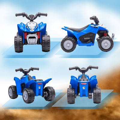 AIYAPLAY Honda Licensed Kids Electric Quad Bike, 6V ATV Ride On for Ages 1.5-3 Years, Blue 