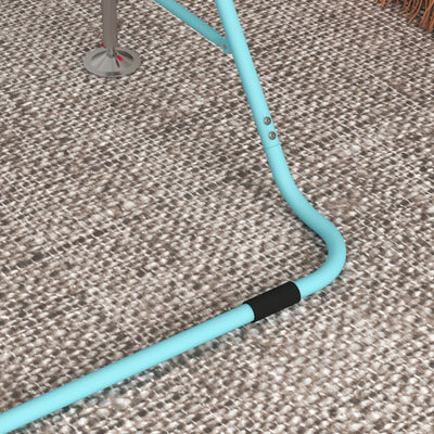 HOMCOM Kids Gymnastic Bar, with Adjustable Height, Foldable Horizontal Bars - Light Blue 