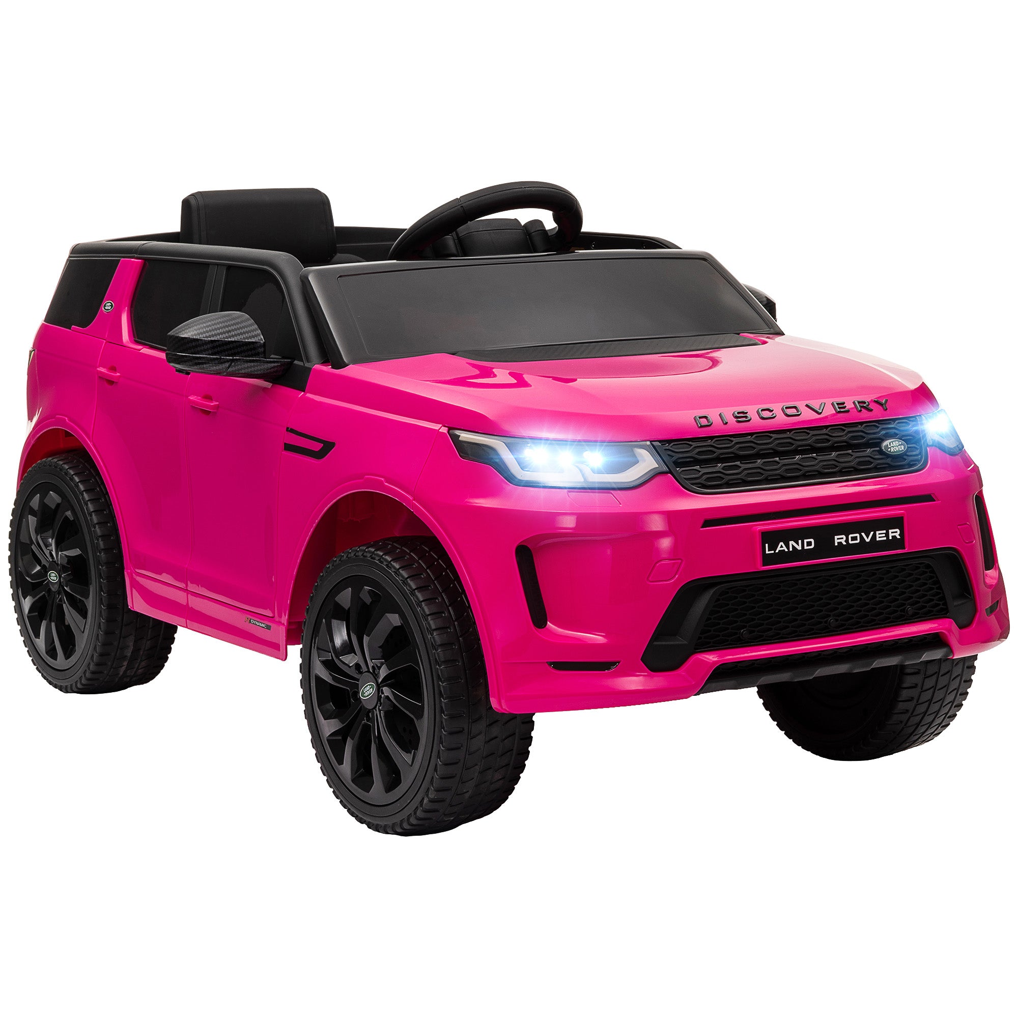 AIYAPLAY Licensed Land Rover Discovery Sport, 12V Kids Ride on Car w/ Remote Control, Lights, Music, Horn, for 3-6 Years, Pink 