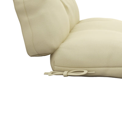Outsunny 2-Piece Seat Cushion Replacement with Backrest, Garden Patio Chair Cushions Set with Ties, Beige 