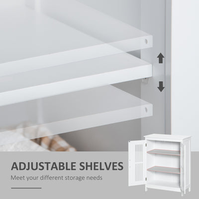 kleankin Modern Bathroom Floor Cabinet - White 